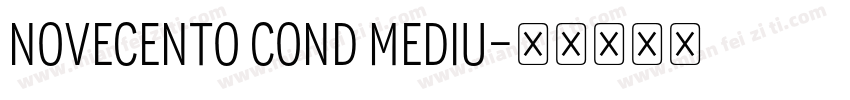 Novecento Cond Mediu字体转换